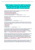 AMP Chapter 1 Exam New 2024 Version Best  Studying Material with All Questions from  Actual Exam and 100&percnt; Correct Answers