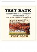 test Bank For Gerontological Nursing 10th Edition By Charlotte Eliopoulos 9781975161002 Chapter 1-36 Complete Questions and Answers A+
