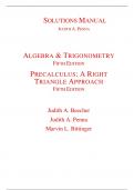 Solutions Manual for Algebra and Trigonometry 5th Edition By Judith Beecher, Judith Penna, Marvin Bittinger (All Chapters, 100% Original Verified, A+ Grade)