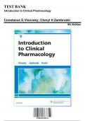 Test Bank: Introduction to Clinical Pharmacology, 9th Edition by Hosler - Chapters 1-19, 9780323529112 | Rationals Included