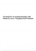 Test Bank for Accounting Principles 14th Edition by Jerry J Weygandt Paul D Kimmel | Newest Version 2024.