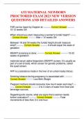 ATI MATERNAL NEWBORN PROCTORED EXAM 2023 NEW VERSION QUESTIONS AND DETAILED ANSWERS