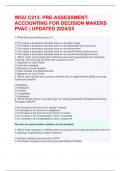 WGU C213&period; PRE-ASSESSMENT&colon; ACCOUNTING FOR DECISION MAKERS PVAC &vert; UPDATED 2024&sol;25
