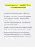 School Psychology Praxis 2024 Exam Questions and Answers
