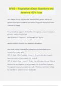 SPCB &ndash; Regulations Exam Questions and Answers 100&percnt; Pass