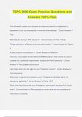 TEPC 5000 Exam Practice Questions and Answers 100&percnt; Pass