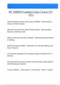RC AMEED Captains Career Course &lpar;19-191&rpar; Questions And Answers Latest &vert;Update&vert; Verified Answers 