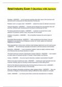 Package deal  for Retail Industry Fundamentals Exam with complete solution&period;