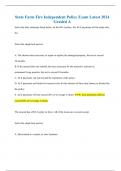 State Farm Fire Independent Policy Exam Latest 2024 Graded A