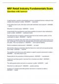NRF Retail Industry Fundamentals Exam Questions with Answers&period;
