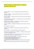 Retail Industry Fundamentals vocabulary Questions with Answers&period;