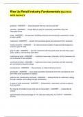Rise Up Retail Industry Fundamentals Questions with Answers&period;