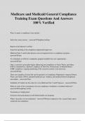 Medicare and Medicaid General Compliance Training Exam Questions And Answers 100&percnt; Verified