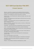 MGT 3620 Exam Questions With 100&percnt; Correct Answers