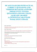 OCANZ EXAM 2024 WITH ACTUAL  CORRECT QUESTIONS AND  VERIFIED DETAILED ANSWERS  &vert;FREQUENTLY TESTED  QUESTIONS AND SOLUTIONS  &vert;ALREADY GRADED  A&plus;&vert;NEWEST&vert;GUARANTEED  PASS&vert;LATEST UPDATE