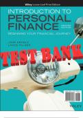 TEST BANK FOR INTRODUCTION TO PERSONAL FINANCE BEGINNING YOUR FINANCIAL JOURNEY