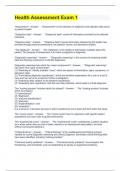 Health Assessment Exam 1 Questions & Answers 