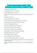 COMBINED To Kill A Mockingbird Exam Study Guide Questions And Answers 2024