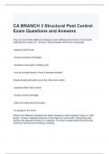 CA BRANCH 3 Structural Pest Control Exam Questions and Answers 2024 -Graded A