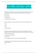 Dunphy - Urgent Care Problems Test  Questions and Answers 100% Solved 