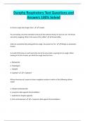Dunphy Respiratory Test Questions and  Answers 100% Solved 