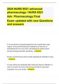  NURS 6521 advanced  pharmacology 2024