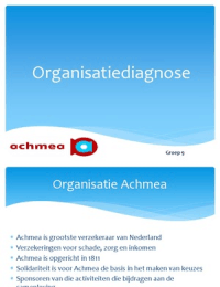 Organisatie Diagnose Achmea AOV