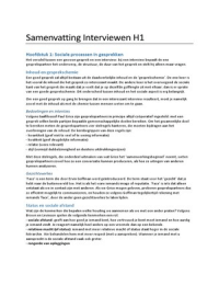 Samenvatting Interviewen H1