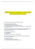 2020 Pals Exam A questions and answers 100&percnt; guaranteed success&period;