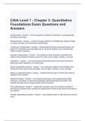 CAIA Level 1 - Chapter 3 Quantitative Foundations Exam Questions and Answers 2024