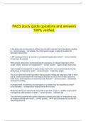  PALS study guide questions and answers 100% verified.