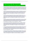 ATI Parenteral &lpar;IV&rpar; Medications Questions and Answers &lpar;fall 2022&sol;2025&rpar;