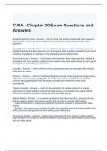 CAIA - Chapter 20 Exam Questions and Answers-Graded A