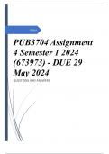 PUB3704 Assignment 4 Semester 1 2024 &lpar;673973&rpar; - DUE 29 May 2024