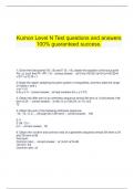    Kumon Level N Test questions and answers 100&percnt; guaranteed success&period;