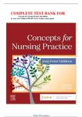 COMPLETE TEST BANK FOR  Concepts for Nursing Practice 4th Edition by Jean Foret Giddens PhD RN FAAN (Author) latest update 