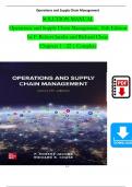 Solution Manual For Operations and Supply Chain Management, 16th Edition by F. Robert Jacobs and Richard Chase, Verified Chapters 1 - 22, Complete Newest Version