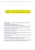  Kaplan nursing entrance exam-science questions and answers latest top score.