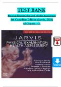 TEST BANK For Physical Examination and Health Assessment 9th Edition, 2024 by Carolyn Jarvis, Verified Chapters 1 - 32, Complete Newest Version