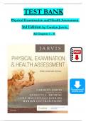 TEST BANK For Physical Examination and Health Assessment, 3rd Edition by Carolyn Jarvis, Verified Chapters 1 - 31, Complete Newest Version