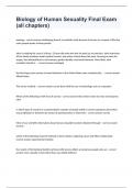 human sexuality Collin College -Biology of Human Sexuality Final Exam &lpar;all chapters&rpar; with answers