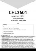 CHL2601 Assignment 4 (ANSWERS) 2024 - DISTINCTION GUARANTEED