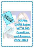 NAPRx  CNPR Exam  WITH 160  Questions  and Answers  2022-2023