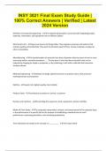 INSY 3021 Final Exam Study Guide &vert; 100&percnt; Correct Answers &vert; Verified &vert; Latest  2024 Version