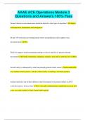 AAAE ACE Operations Module 3 Questions and Answers 100&percnt; Pass