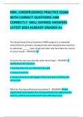 KBN- JURISPRUDENCE PRACTICE EXAM WITH CORRECT QUESTIONS AND CORRECTLY  WELL DEFINED ANSWERS LATEST 2024 ALREADY GRADED A&plus; 