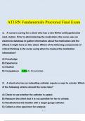 ATI Fundamentals Final Exam Verified Questions and Answers