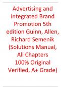 Solutions Manual For Advertising and Integrated Brand Promotion 5th Edition By Guinn&comma; Allen&comma; Richard Semenik