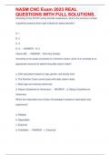 NASM CNC UPDATED Exam 2023 REAL QUESTIONS WITH FULL SOLUTIONS&period; 