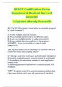 GFACT Certification Exam  Questions & Revised Corrrect  Answers  >Updated Already Passed!!<